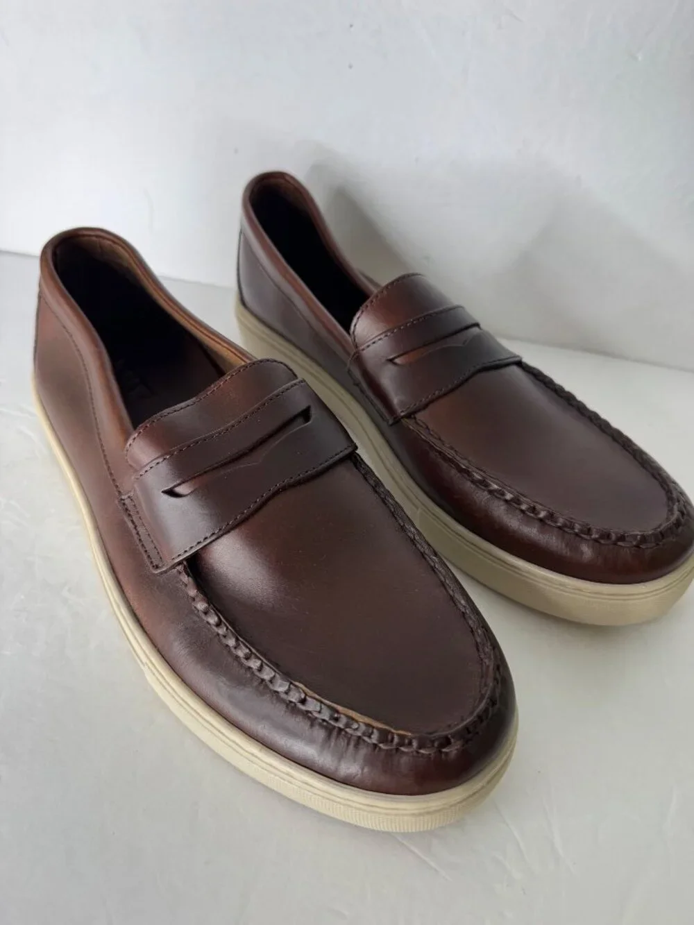 J.Crew Leather hybrid Casual Penny Leather Loafers Men's Size 10.5 New